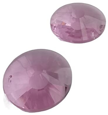 Cristal suspendu, prisme de verre pour lumières, Lustre à facettes en cristal rose, 1 trou de 40mm, 2 pièces, pendentif prisme suspendu, décoration de la maison, pièces de rechange for lampe d'éclaira