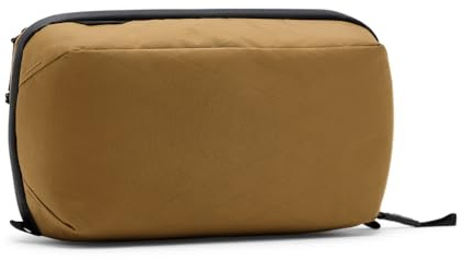 Peak Design Wash Pouch, Coyote, Ocean Edition, Travel Toiletry Bag, Upright or Hanging Dopp Kit with Pockets, Magnetic Toothbrush Pocket, Wide UltraZip Opening, Toiletry Bag for Men and Women