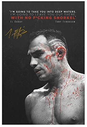 Tony Ferguson, Boxer-Leinwand-Poster, Schlafzimmer-Dekor, Sportlandschaft, Büro, Raumdekoration, Geschenk, ungerahmt, 40 x 60 cm