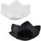 Dokeno 2 Pièces Porte-Savon en Forme de Lotus, Porte-Savon de Salle de Bain, Porte-Savon à Base de Silicone, pour Salle de Bain, Cuisine, Salle de Douche, Buanderie ou Vestiaire (Noir + Blanc)