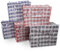 DIVCHI 5 Pack Laundry Bags With Strong Handle & Dual Zip Checkered Reusable Multipurpose Boxes | Shopping Totes | Storage Bag | Moving Bags | Clothes Box (Large, 80 x 70cm)