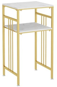 Smart Sweeper Cabinet Universal-Kehrmaschine-Organizer, Wohnzimmer-Kehrmaschine, Aufbewahrungsschrank, Sideboard-Regal, Sofa-Ecktisch-Regal Multifunktionales Lagerregal(Gold,46x50x85cm)