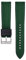 CHROONOO Saffiano Leder/Kautschuk Hybrid Performance Uhrenarmband | Grün/Schwarz - 20 mm - Schließe: Silber Gebürstet | Saffiano Leder, FKM-Kautschuk | Ersatz-Armband