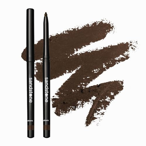 Sandstone Scandinavia Hypoallergener Waterproof Eyeliner | Brauner Eyeliner für Empfindliche Augen | Parfümfreier Veganer und Tierversuchsfreier lidstrich stift (Braun)