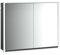 Emco loft Lichtspiegelschrank, 800mm, 2 Türen, Unterputzmodell, Schwarz/Spiegel, 9798133, Ausführung: 2 Türen