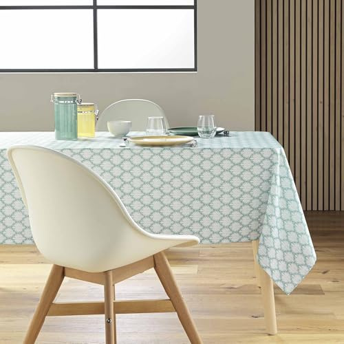 Douceur d'Intérieur, Nappe Rectangle (145 x 240 cm) Davia Sauge, Polyester Imprimé