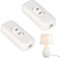2 Pcs Inline Switch, Double Pole White Lamp Switch Inline, 250V 6Amp in Line Switch for Lamps, Inline Light Switch Applicable to 2 or 3 Core Round or Flat Wire, for Desk Lamp Light Bulb Switch