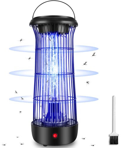 Lámpara Antimosquitos Eléctrico, 12W 1200V Matamoscas Eléctrico para Interior, Lámpara Mata Mosquitos Luz UV, 60m² Efectivo Trampa de Mosquitos, Bichos, Moscas, Polillas, Insectos Volantes para Hogar