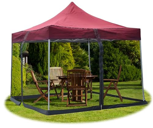 Moustiquaire Tonnelle 3x3,Moustiquaire Terrasse Exterieur ExtéRieure (300*300*230cm),Le Bas De La Moustiquaire De Camping Est Entouré D'Un Tuyau D'Eau Pour EmpêCher Le Vent De PéNéTrer Et Le SéCuriser