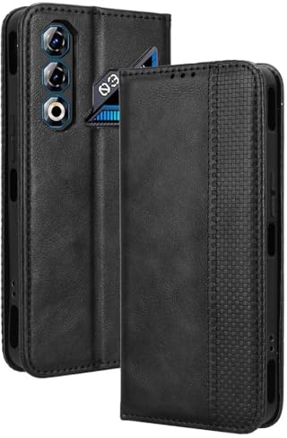 RonRun ZTE Nubia Neo 3 GT 5G Hülle Flip PU Leder Magnet Handyhülle mit Wallet Case Klappen Ständer Stoßfest Schutzhülle Kompatible für ZTE Nubia Neo 3 GT 5G, schwarz