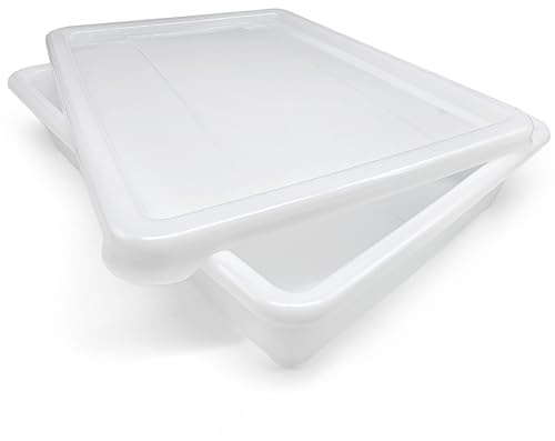 Bandeja Alimentaria Resistente con Tapa 15L Sin BPA Cocinas y Restaurantes | 55,3x41x9,3cm. Sin BPA. Ideal para comedores, colegios, mercados, panaderías, pizzerías y conservación de alimentos.