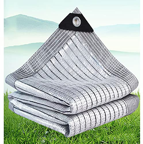 Tela de aluminio resistente con ojales, tela de bloqueo solar resistente a los rayos UV para invernadero de jardín y cubierta de perreras