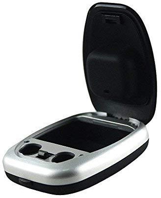 Hearing Aid Case Hard Storage Box with Battery Compartment for Custom Hearing Aids CIC ITE ITC