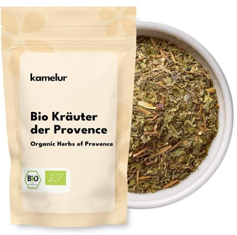 Kamelur 250g de BIO Herbs of Provence - mélange d'épices méditerranéen d'herbes BIO de haute qualité, intensément aromatique et sans additifs