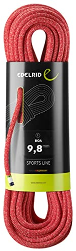 Edelrid Kletterseil Boa 9,8 mm Einfachseil, Länge:40 Meter, Farbe:200 red