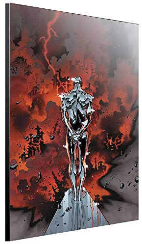Semic Marvel Wooden Wall Art Silver Surfer by Olivier Coipel 40 x 60 cm Poster
