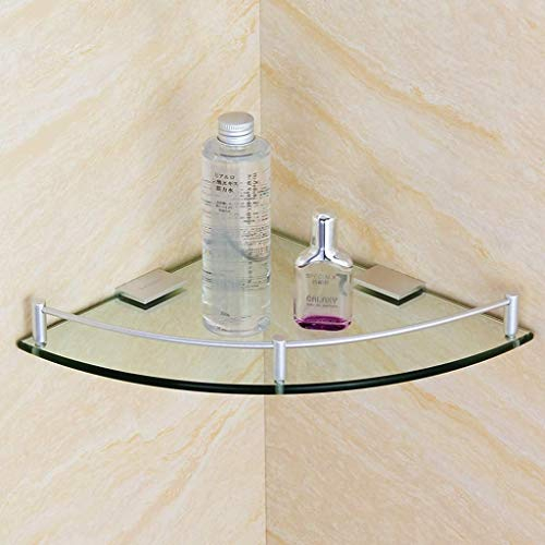 MKKSLR Badezimmer Eckbadewanne Regal Aluminium Außen Single Layer Dusche Ecke Rack 7mm Empered Glas 4,4 (Größe: 250mm)