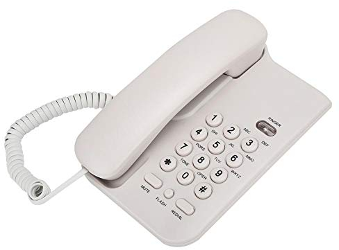 Garsent Corded Telephone, Big Button Hands Free Landline Telephone for Hotel Home Office.(White)