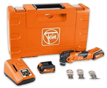 Fein Multimaster Tool AMM 300 Plus Start Oscillating Kit - 12V Battery-Powered Cordless Multi Tool for Interior Work and Renovation - Includes 7 Accessories and Case - 71293261090