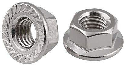 SEX SEEVERRATED Flanschmutter UNC 1/2 -13 1/4 -20 3/8 -16 5/16 -18 304 Edelstahl Sechskant Sechseck Gezahnte Spinlock Flansch Nut Lock Muttern Gaodpz (Farbe : 1/4 20'' 5pcs)