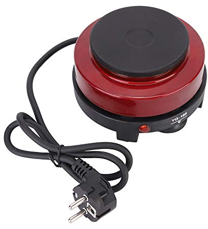 Piccolo fornello elettrico, 500W 3.9in piastra riscaldante Mini fornello portatile per fare il caffè tè rossetto fai da te candele aromaPiastre di cottura