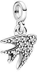 PANDORA Me Meine Schwalbe Charm-Anhänger aus Sterling-Silber mit brillanten; klaren Cubic Zirkonia; nur kompatibel Me Armbändern