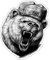 Cooler Aufkleber Bad Russian Bear mit aufgerissenem Maul und Tschapka Sticker Russland Cool ca. 12x10 cm