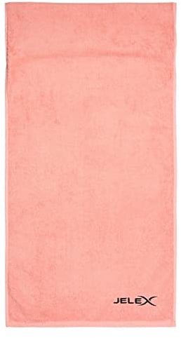 JELEX 100FIT Fitness Handtuch aus Baumwolle, mit Antirutsch-Schutz und Reißverschlusstasche aus Mesh-Material. Maße: 90 x 45 cm, in Schwarz, Royalblau, grau, türkis, armygrün und rosa (Rosa)