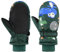 Durio Kinder Skihandschuhe Winterhandschuhe Wasserdicht Fäustlinge Handschuhe Kinderhandschuhe für Mädchen Jungen Dunkelgrün 2-5 Jahre