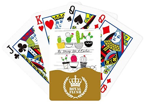 Succulents Potted Cactus Royal Flush Jeu de cartes à jouer