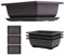 C CRYSTAL LEMON Bonsai Pots with Trays – 3-Pack Durable Plastic Pots with Drainage Holes, 9 D x 6.7 W x 3 H for Indoor Plants