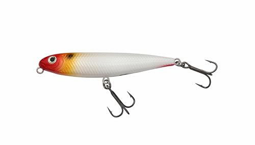 Berkley Pulse Slurp Oberflächenköder | Topwater Stickbait für Barsche, Hechte, Zander und Forellen | Walk-The-Dog-Action-Hartköder | Raubfischköder für Süß- und Salzwasser | 6,5 cm, Red Head