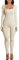 Puimentiua Damen Sport Jumpsuit Langarm Quadratischer|Yoga Jumpsuit Strampler Gerippt Gestrickt Sportanzug Eng Workout Einteiler Bodycon Slim Jogginganzug Club Outfit|S,03 Beige