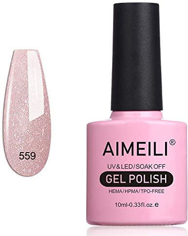 AIMEILI Gel Nail Polish, UV LED Soak Off Nail Art Manicure Pedicure Ideal for Salon Studios & Home Use, Long Lasting & Easy to Apply - (559) 10ml