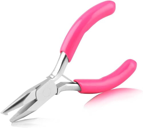 Circlip Pliers，Split Ring Pliers 3 Inches Jump Ring Opener Ring Opening Pliers Split Rings Fishing Ring Splitter Plier Split Ring Tool for Small Split Rings Key Chain Jewelry Beading Repair Making