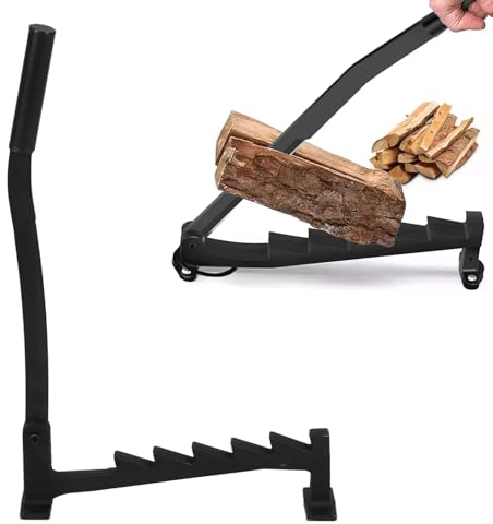 QCHIAN Heavy Duty Wood Splitter, Cast Iron Manual Log Splitter, Firewood Splitter, Enhanced Structure and Weight, Chop Firewood for Home, Camping, Picnic, Backyard