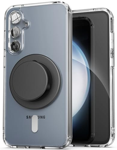 Encased Clearback Case Designed for Samsung Galaxy S23 FE Case with Magnetic Phone Grip (Compatible with MagSafe) Clear