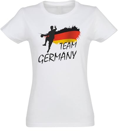Kiwistar - T-Shirt Damen - weiß - M - Handball Team Germany - Handballspieler - Geschenk Mann Sportspieler T-Shirt - Fanshirt
