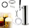 Shiyinge Tour de bière en acier inoxydable - Distributeur de boissons - Portable - Pour bar, hôtel et restaurant - Rond - Argenté - Avec 1 pompe à essence