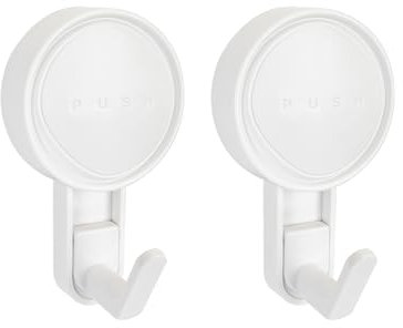 TALEYAE 2Pezzi Ganci a Ventosa Forte,Super Portate Senza Foratura,Impermeabile Resistente al Grasso Anti Ruggine, Appendiabiti da Parete per Cucine Bagni wc Camera e Vari Contesti