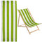 GORGECRAFT 1 Stück Ersatz-Strandliege Canvas Gelb-Grün-Weiß Gestreift Oxford-Stoff 435 x 1165mm Liegestuhl-Stoff Ersatz Für Sonnenbaden Garten Innenhof