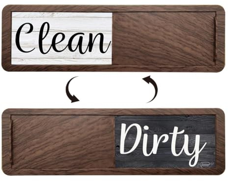 Dishwasher Magnet Clean Dirty Sign, Wooden Color Funny Cute Cartoon Clean Dirty Dishwasher Magnet, Dishwasher Sign Clean Dirty, Dishwasher Clean Dirty Sign Kitchen Accessories