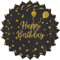 Servietten Silber Dots, 33 x 33cm Goldfolien Punkte,2-lagig Golden Foiled Papierservietten Paper Napkins für Hochzeit Feiertagsfeier,60 Stücke (schwarzes Geburtstagsmodell)