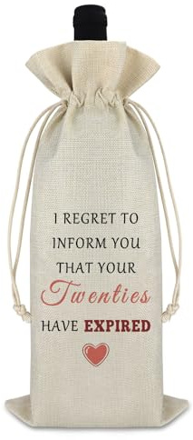 30th Birthday Wine Bag 30th Birthday Gifts for Women Men 30th Birthday Decorations Happy 30th Birthday Wine Bottle Bag for 30 Year Old Best Friend Sister Brother Boyfriend Girlfriend