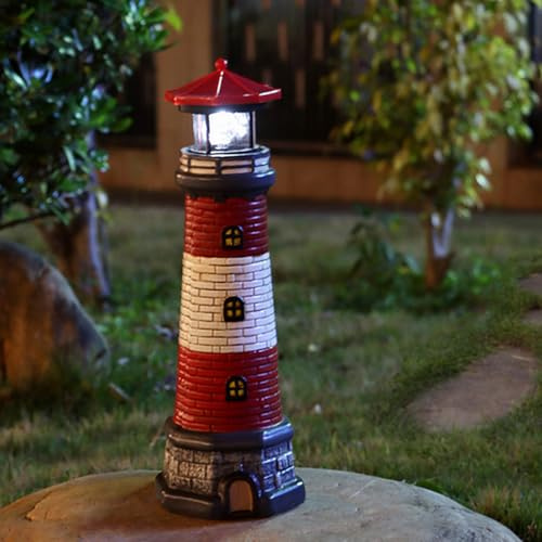 Faro a energia solare da 38,1 cm LED alto con faro rotante impermeabile lampada solare decorativa per esterni per giardino patio paesaggio