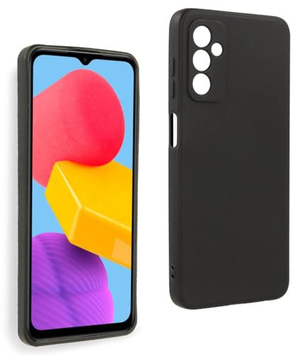 REY Funda Carcasa para Samsung Galaxy M13 4G, Anti-Deslizante Negra, Elegante y Ligera, TPU Flexible Premium