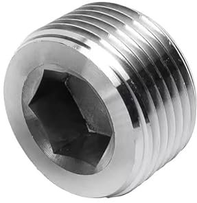 QMKADFQXF 304 Stainless Steel Hex Socket Head End Cap Plug Pipe Fitting Adapter Connector(BSPT1I8)