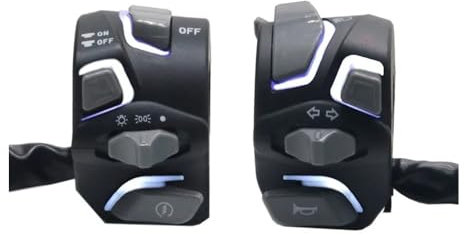 Motorrad Lenkerschalter 7/8 ''22mm Lenker Motorrad Schalter Scheinwerfer Warnung Licht Blinker Horn Starten Töten Taste ATV Schalter