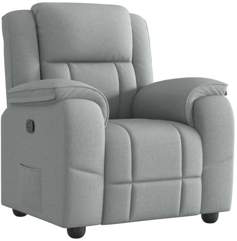vidaXL Relaxsessel Hellgrau Stoff