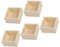 SUPVOX Macetas para Suculentas Caja Cuadrada De Madera Sin Terminar 5unidades Decoración